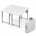 2 Pack of 4 Feet Foldable Table with Built in Handle & Steel Legs | Heavy Duty Portable | Perfect for Party, Dining, Wedding, Ev