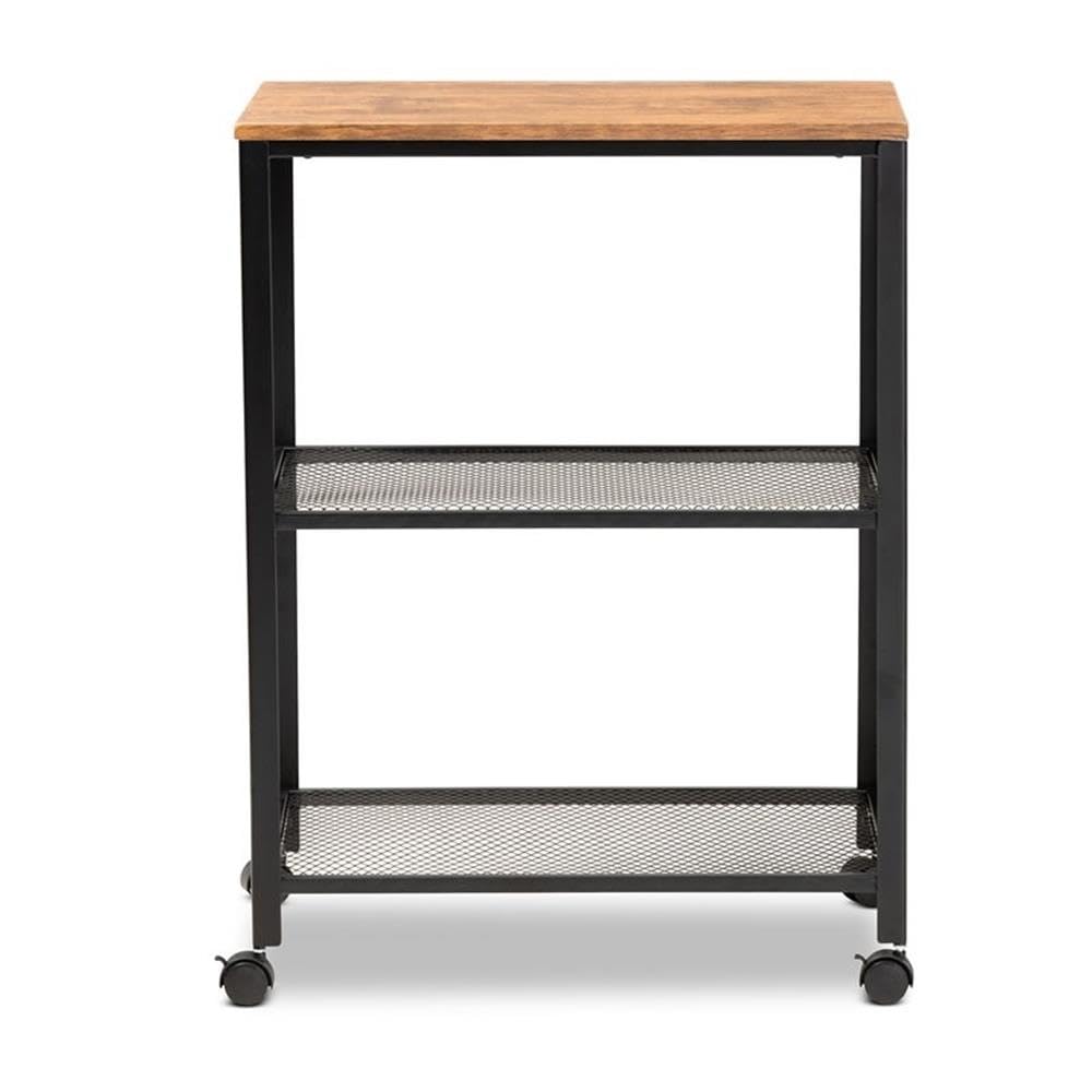 Baxton Studio Verna Kitchen Serving Cart - Thumbnail 2