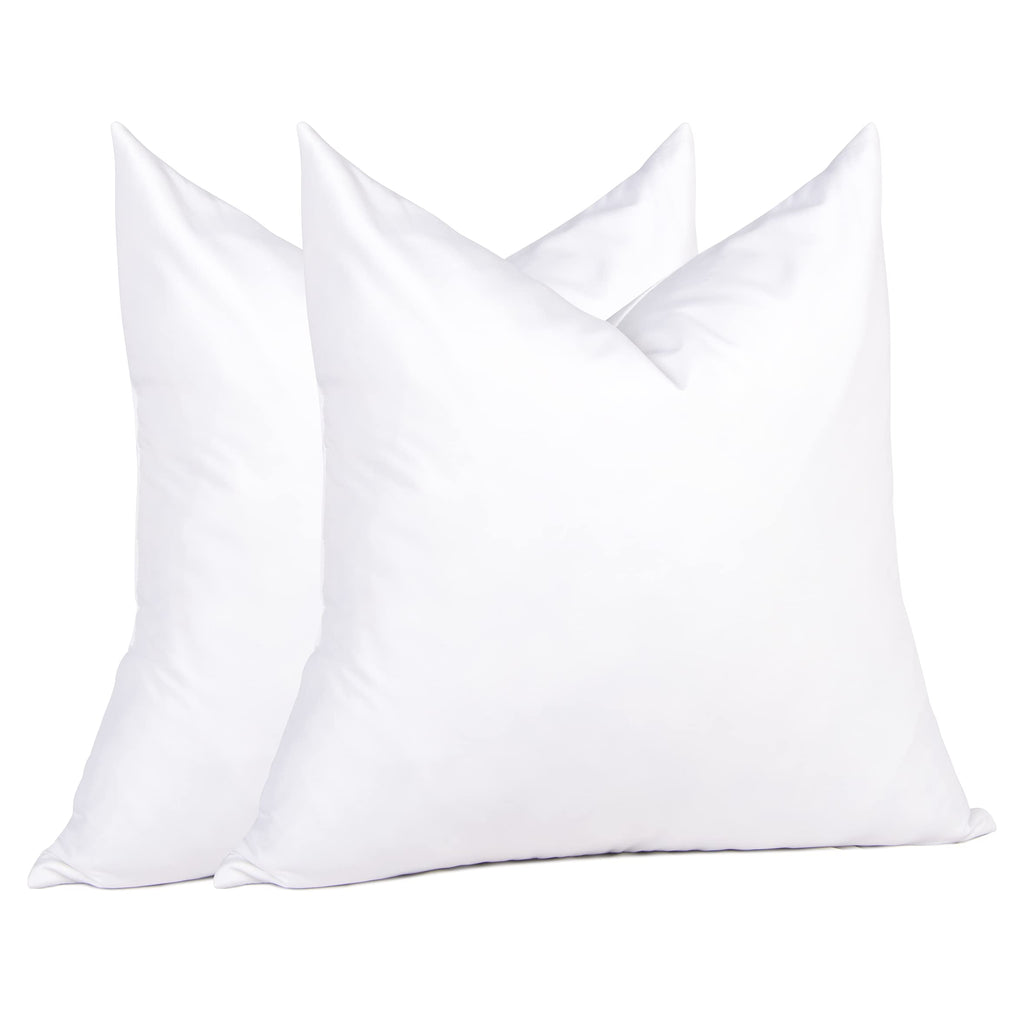 Puredown Natural Goose Feather Throw Pillow Inserts 20 X 20 (Set Of 2, White), D  Cor Pillow For Couch, Chairs, Office, Apartmen