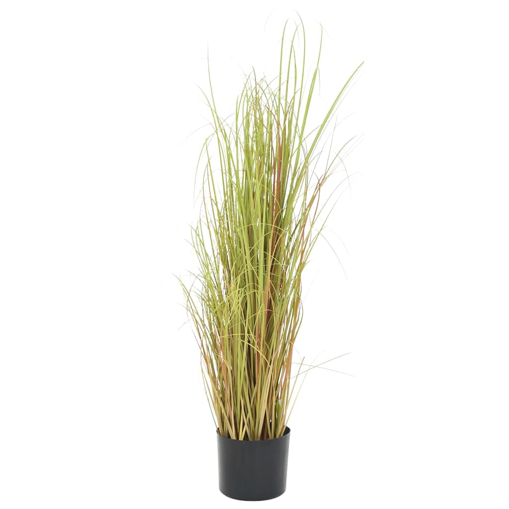 vidaXL Artificial Grass Plant - Lifelike Indoor Decorative Plant, 37.4&quot; High - Low-Maintenance, Includes Plastic Pot - Green/Brown