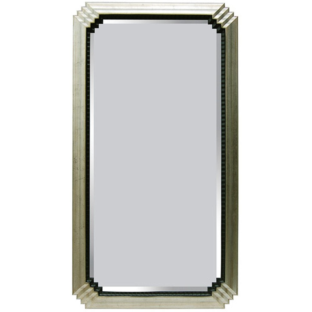 Timeless Reflections By Afd Home 11088394 Broadway Dressing Mirror, Silver/Black Finish