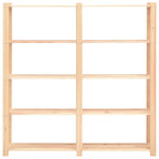 vidaXL Solid Pinewood 5-Tier Storage Racks (10 pcs) - 66.9"x15"x66.9" - 1102.3 lbs Capacity- Ideal for Household and Commercial Usage