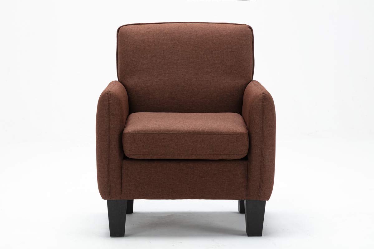 Lilola Home Alyssa Brown Linen Accent Armchair