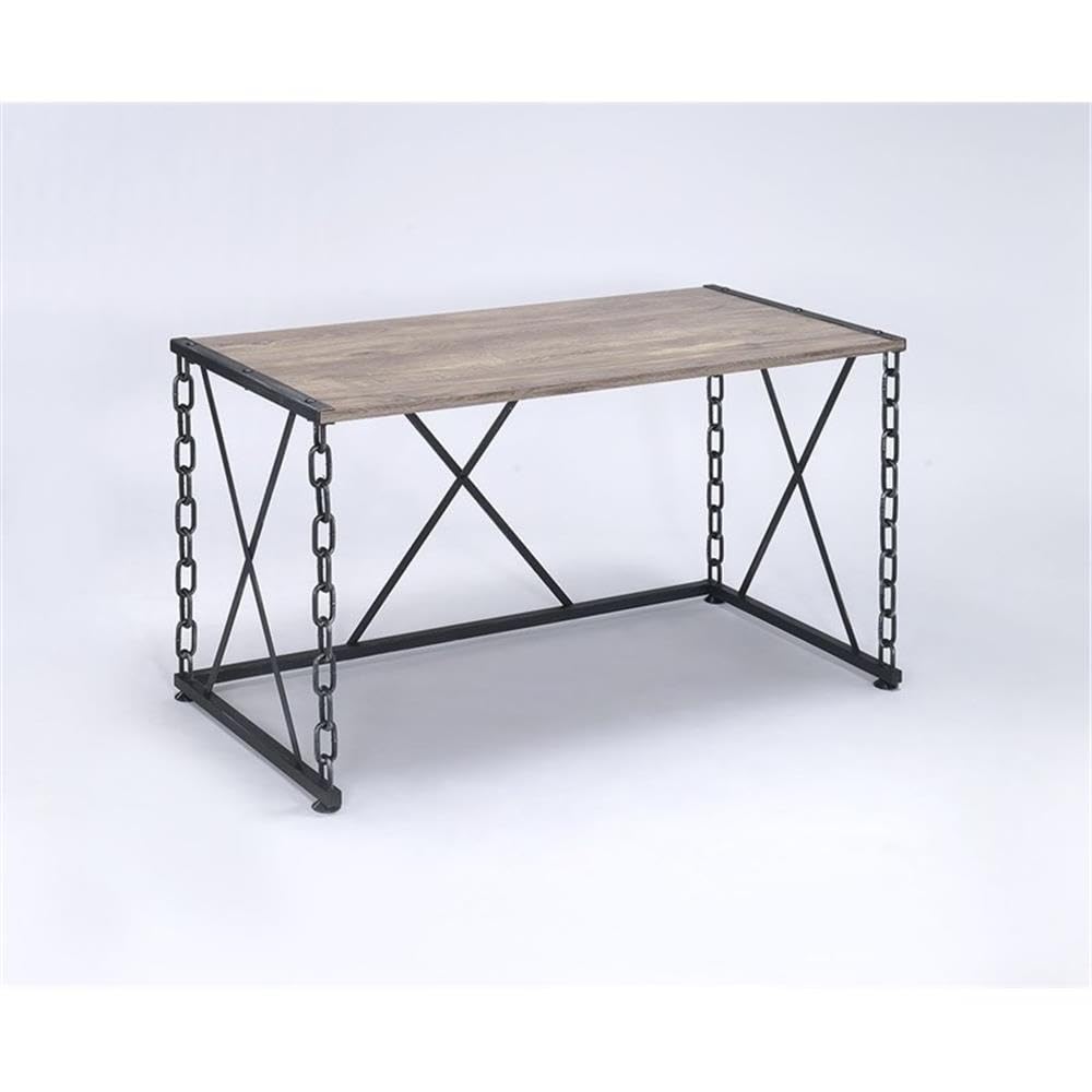 Acme Jodie Console Table in Rustic Oak & Black Finish