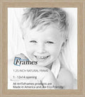 ArtToFrames 12x14 Inch Brown Picture Frame, This 1.25 Custom Poster Frame is Natural Oak - Barnwood Style, for Your Art or Photo