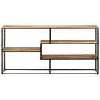 vidaXL Sideboard 59.1"x11.8"x29.5" Rough Mango Wood