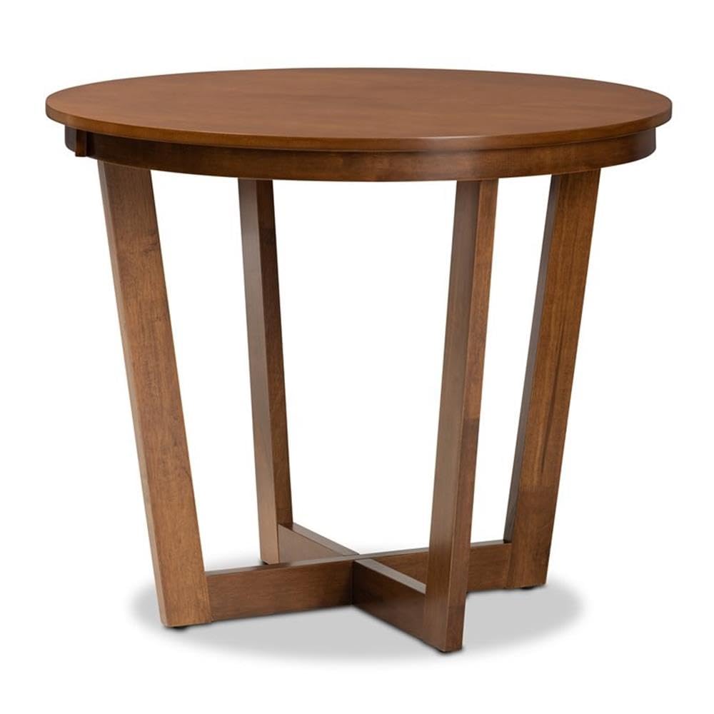 Baxton Studio Salida Modern and Contemporary Transitional Walnut Brown Finished Wood 5-Piece Dining Set