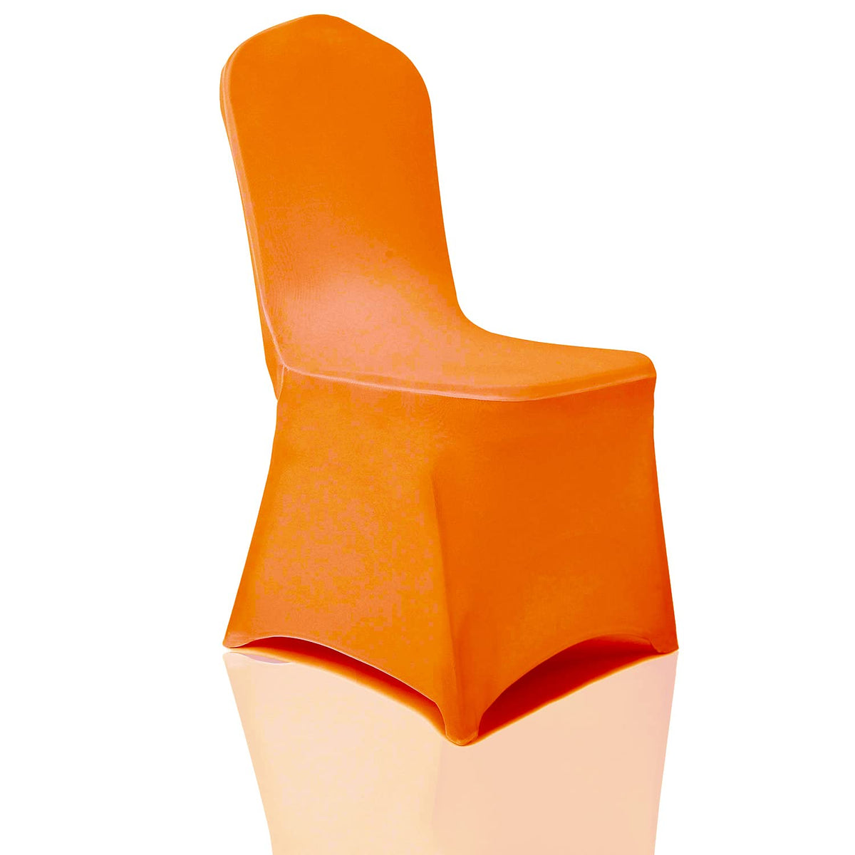 Bricia 20 Pcs Orange Stretch Spandex Chair Slipcovers, Dining Room Chair Covers Stretch Chair Slipcovers Protector For Wedding,