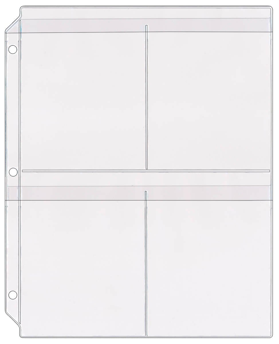 Storesmart - Plastic 4-Pocket Binder Page With Flaps - 10-Pack - Spt600-4F-10