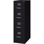 Lorell LLR60191 4-Drawer Vertical File with Lock, 15" x 26-1/2" x 52", Black