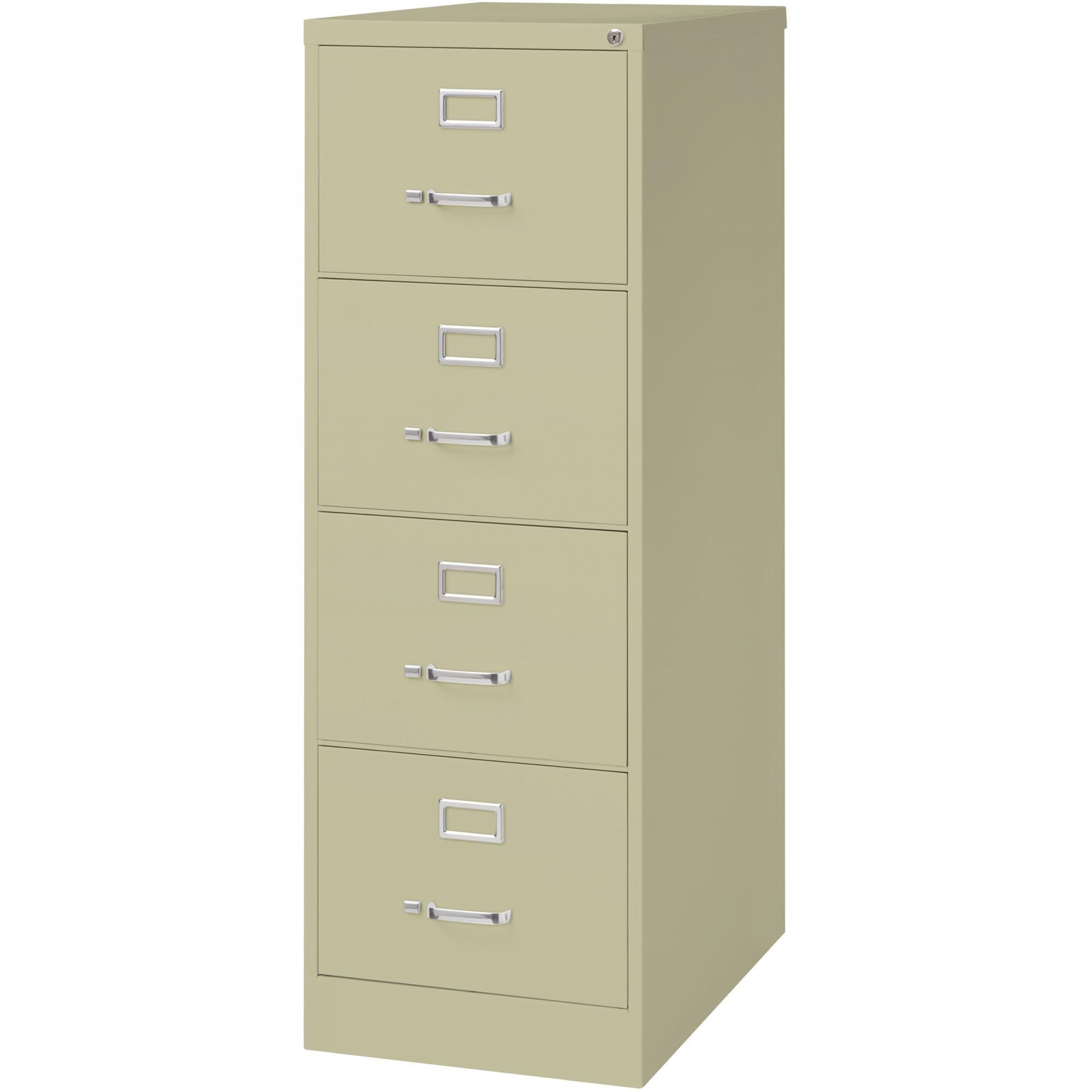 Lorell 4-Drawer Vertical File, 18 by 26-1/2 by 52-Inch, Putty