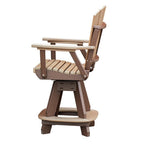 American Furniture Classics OS Home and Office Model 130-C-CTB Arm Cedar on a Tudor Brown Base Counter Height Swivel Dining Chair