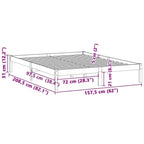 vidaXL King Bed Frame | Sturdy Solid Pinewood | Rustic Aesthetic | Practical Slats for Optimal Support | Easy Assembly | Brown | Dimensions - 76"x79.9"