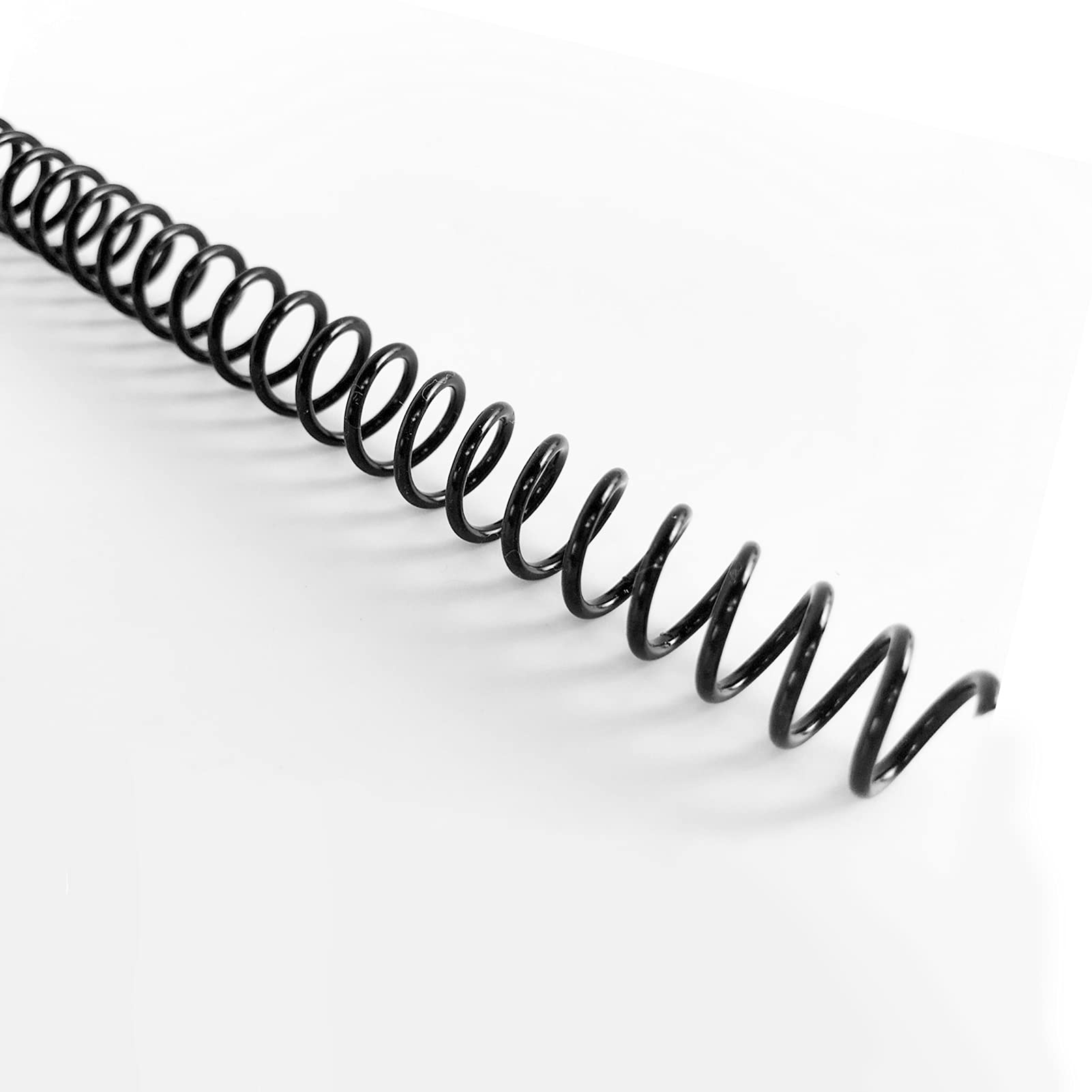 Totiyea 100 Pack Plastic Spiral Binding Coils,10Mm(3/8') Binding Spirals,75 Sheet Capacity,4:1 Pitch, Black