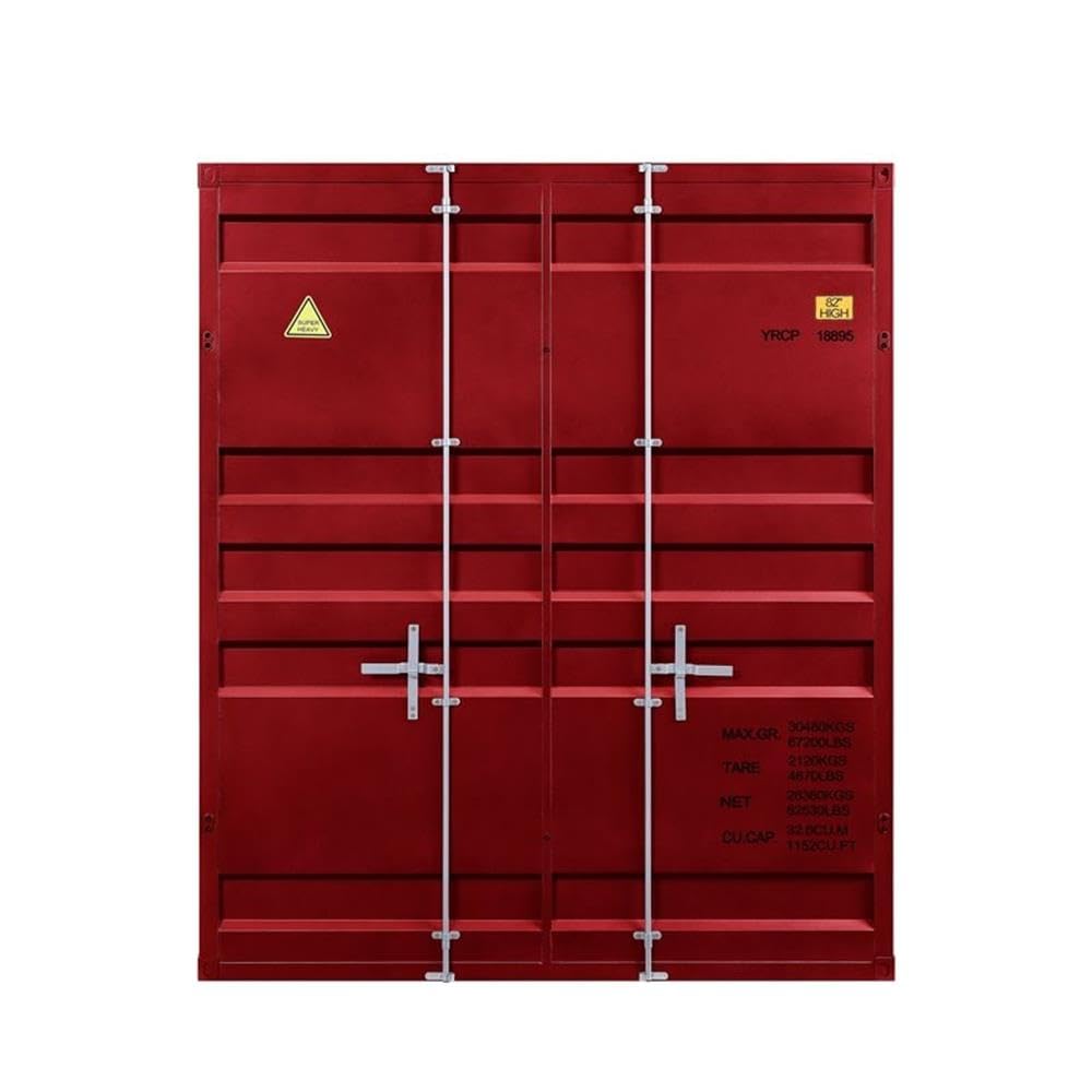 Acme Cargo Full Over Full Bunk Bed in Red