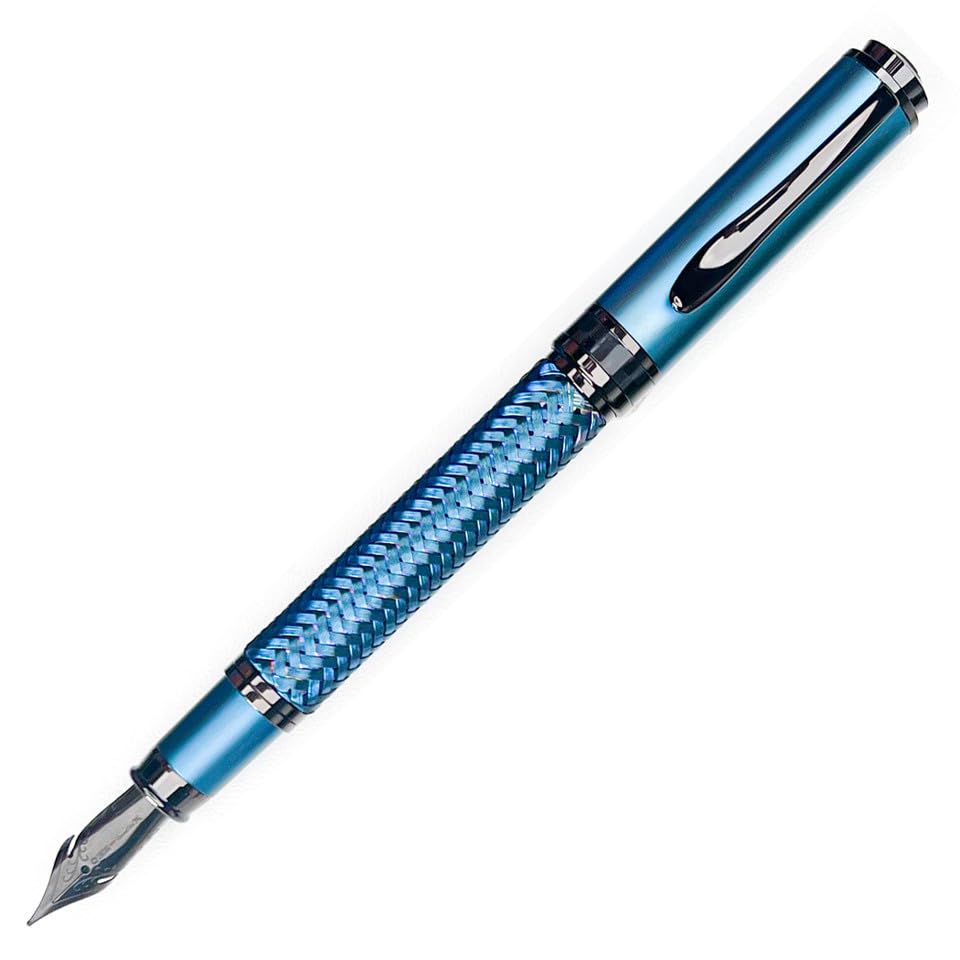 Monteverde Innova Formula M Fountain Pen, Blue - Fine Nib, Durable Pvd Coating, Refillable, Jowo Stainless Steel Nib, Premium Gi