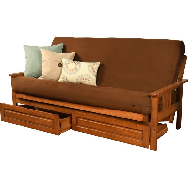 Kodiak Furniture Monterey Barbados Storage Sofa and Suede Chocolate Mattress