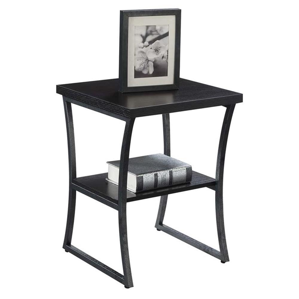 Convenience Concepts X-Calibur End Table, Espresso / Slate Gray Frame