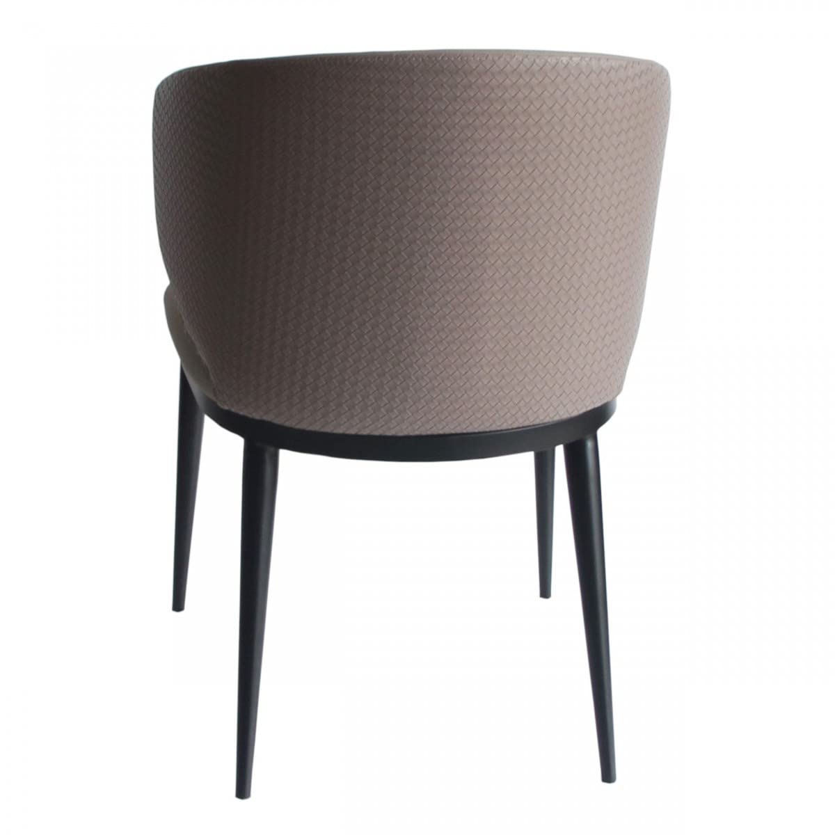 HomeRoots Faux Leather, Metal Beige Modern Faux Leather Dining Chair