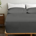 Gokotta 100% Bamboo Rayon Fitted Sheet King Size With Pillow Cases, 300 Tc Super Soft Breathable Cooling Fitted Sheet King Size