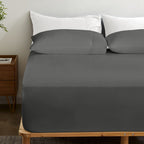 Gokotta 100% Bamboo Rayon Fitted Sheet King Size With Pillow Cases, 300 Tc Super Soft Breathable Cooling Fitted Sheet King Size