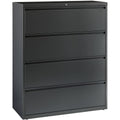 Lorell 4-Drawer Lateral File, 42 By 18-5/8 By 52-1/2-Inch, Charcoal