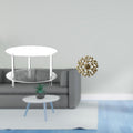 Enakshi Acrylic Metal Side Table Sculpture Compact End Table Art Decoration For Living Room Bathroom Home Easy Assembly Rustic S