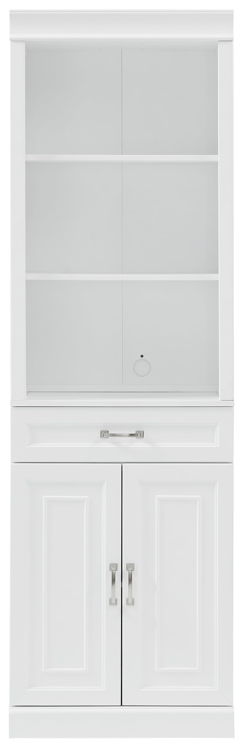 Crosley Furniture Stanton Storage Bookcase, Bookshelf Cabinet with Shelves, Kitchen and Living Room, White