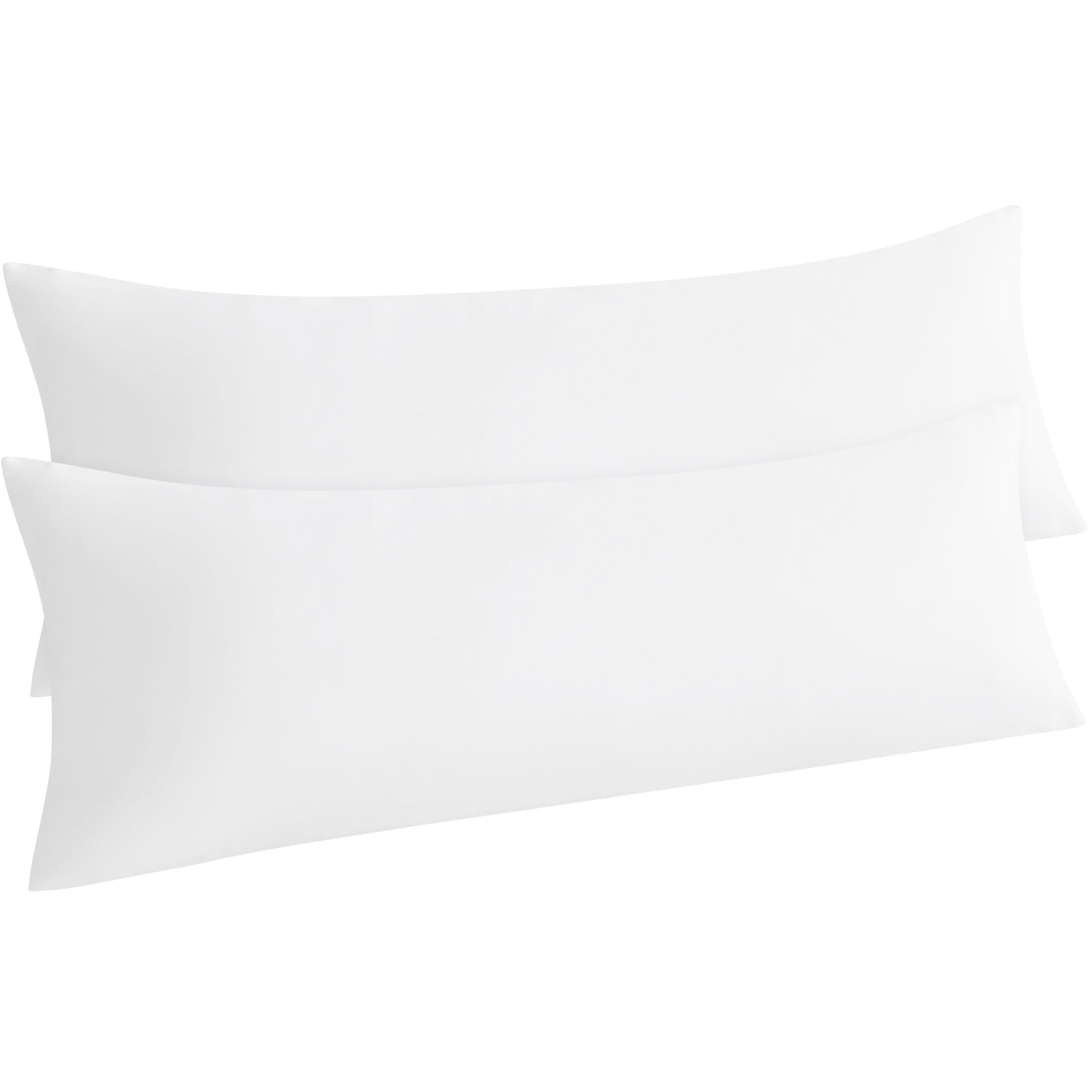 Ntbay Body Pillow Cases Set Of 2, 2 Pack Brushed Microfiber 20X54 Pillow Cases, Soft, Wrinkle, Fade, Stain Resistant White Pillo