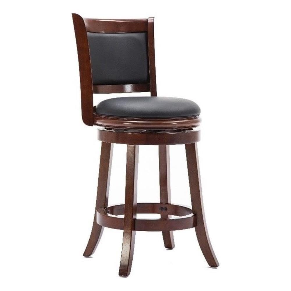 Boraam Augusta Counter Height Swivel Stool, 24-Inch, 1-Pack, Cherry