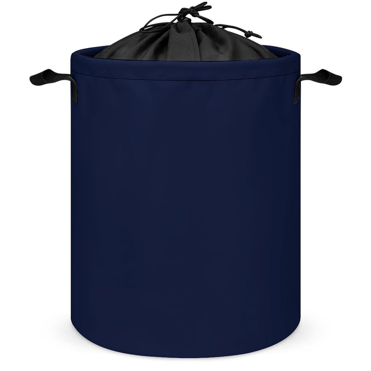 Large Laundry Hamper Bag, Midnight Navy Blue Solid Color Collapsible Laundry Basket Waterproof Dirty Clothes Organizer Container
