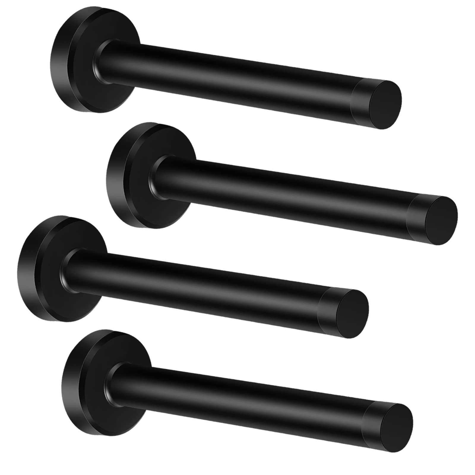 Door Stoppers, 6 Inch Long Door Stop, Wall Mounted Doorstops Stainless Steel Door Stops Bumper Rubber Tips Sound Dampening Exten