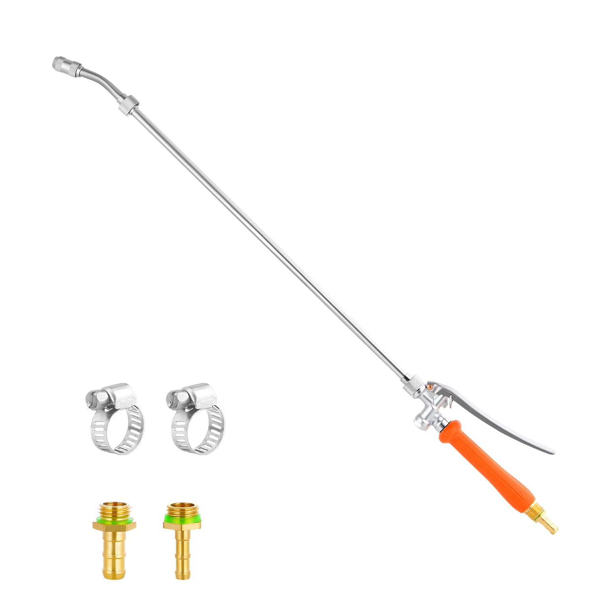 29 Inch Spray Wand Replacement, Brass Barb Match 1/4' & 3/8' Sprayer Wand Hoses, Adjustable Nozzle Stainless Steel Sprayer Wan