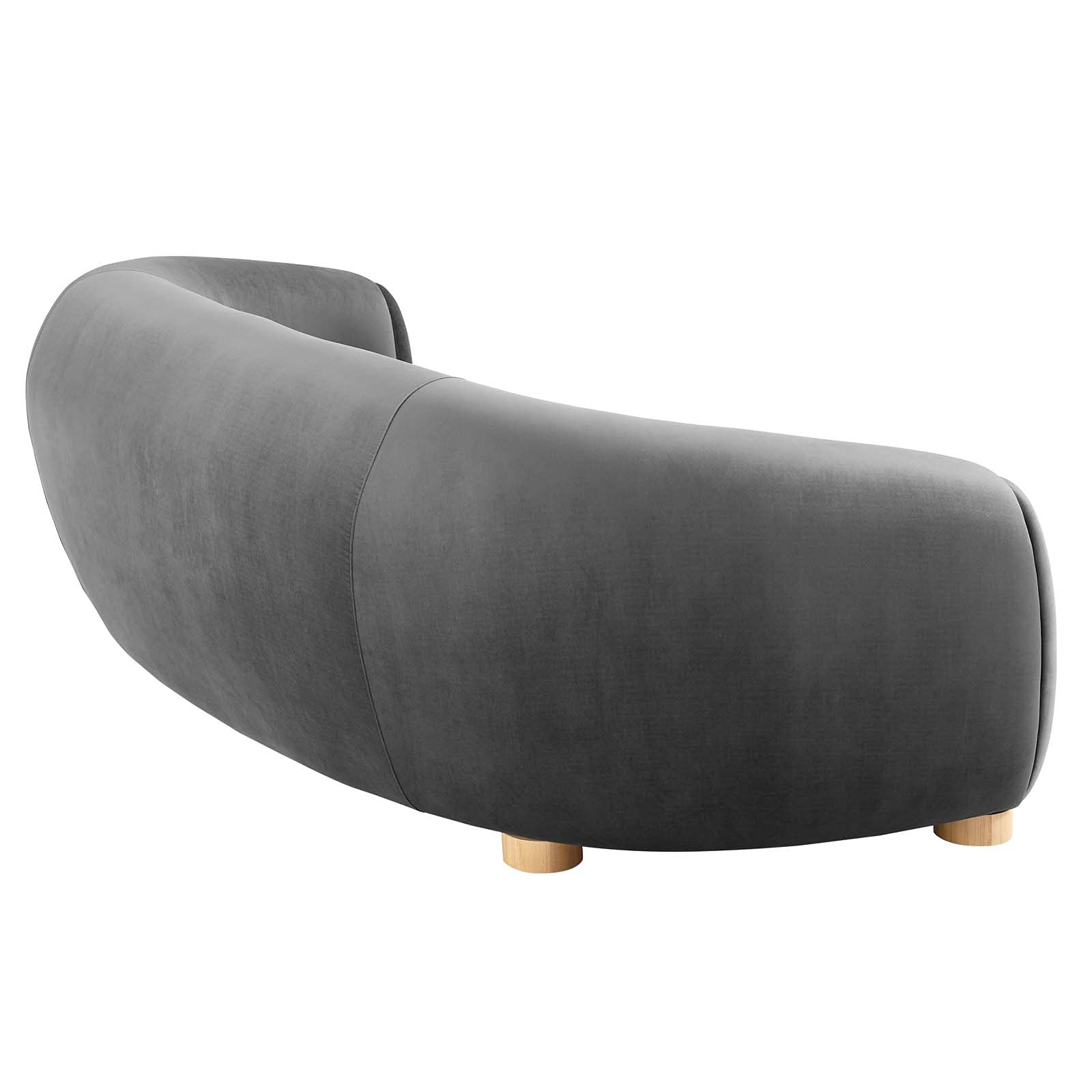 Modway Abundant Performance Velvet Accent Armchair, Sofa, Charcoal