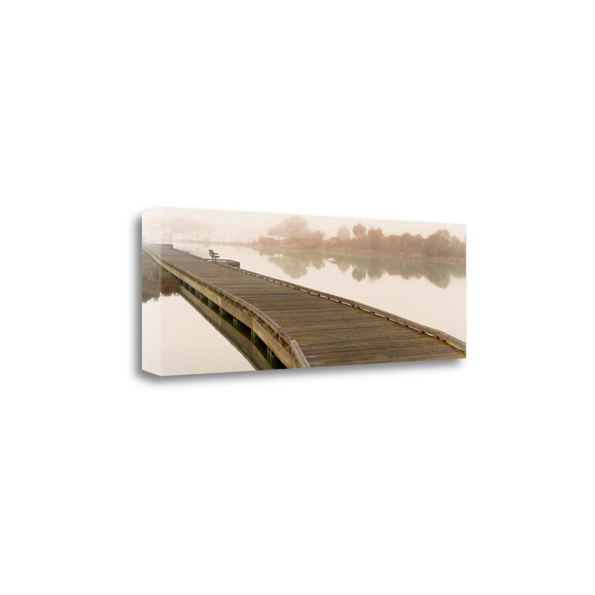 40' Serene Bridge on a Lake Giclee Wrap Canvas Wall Art