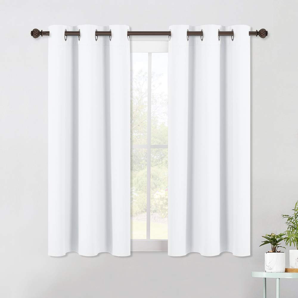 Nicetown Curtain Panels For Bedroom - Home Decoration Solid Grommet Draperies/Drapes, Not Blackout Window Curtains For Kitchen (