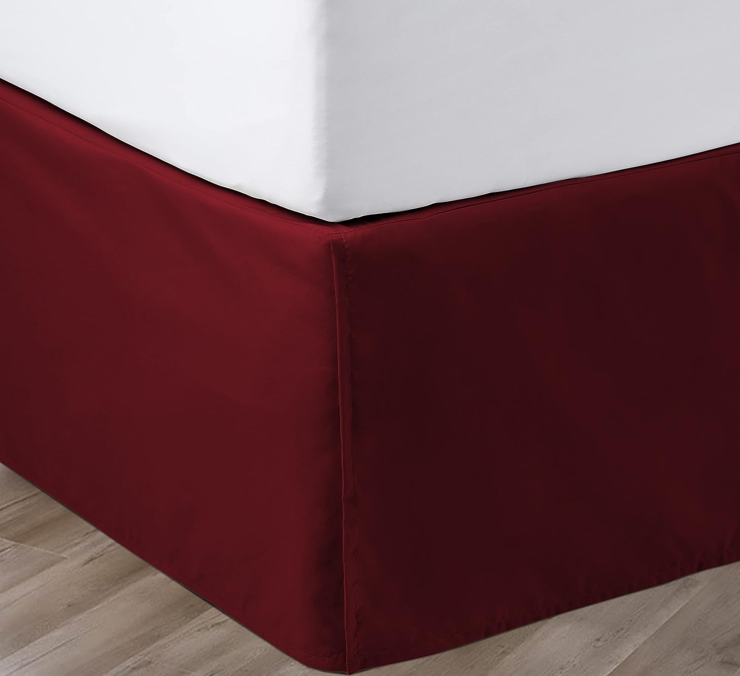 Sgi 18 Inch Drop Bed Skirt Twin Size With Platform To Stay In Place Elegant Pleated Design With Split Corners Wrinkle Resistant