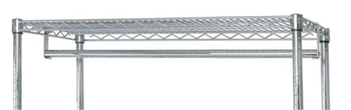 Quantum Storage Systems GR48 Hang Bar for Wire Shelving Units, Chrome Finish, 1 Diameter x 48 Length