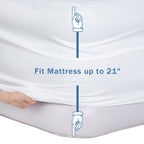 Bedecor Fitted Sheet For Air Mattress Inflate Without Disassembly Convenient & Firm Deep Up To 21'' White -King