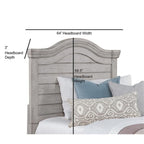 American Woodcrafters Stonebrook Antique Gray Wood Full Size Headboard