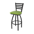 410 Jackie 25 Swivel Counter Stool with Black Wrinkle Finish and Canter Kiwi Green Seat