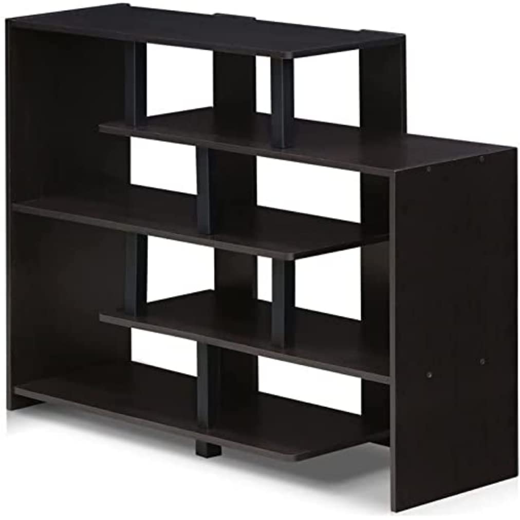 Furinno 5-Tier Storage Shelf, Espresso/Black