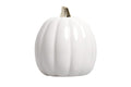 Pearhead White Ceramic Pumpkin, Home Fall D  cor, Modern Holiday Home Decor, Trendy Halloween Decorations, White