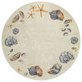 Seabreeze Sz9 Ivory Coastal Rug Round 8' X 8'