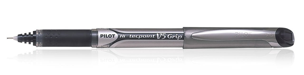 Pilot Hi Techpoint V5 Grip Black Pen (Pack Of 12)