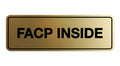 Signs Bylita Standard Facp Inside Sign | Fire Safety Signage (Brushed Gold) - Large 1 Pack