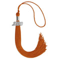 Endea Graduation Single Color Tassel with Silver Date Drop (Orange, 2020)