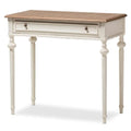 Baxton Studio Marquetterie French Provincial Weathered Oak and Whitewash Writing Desk