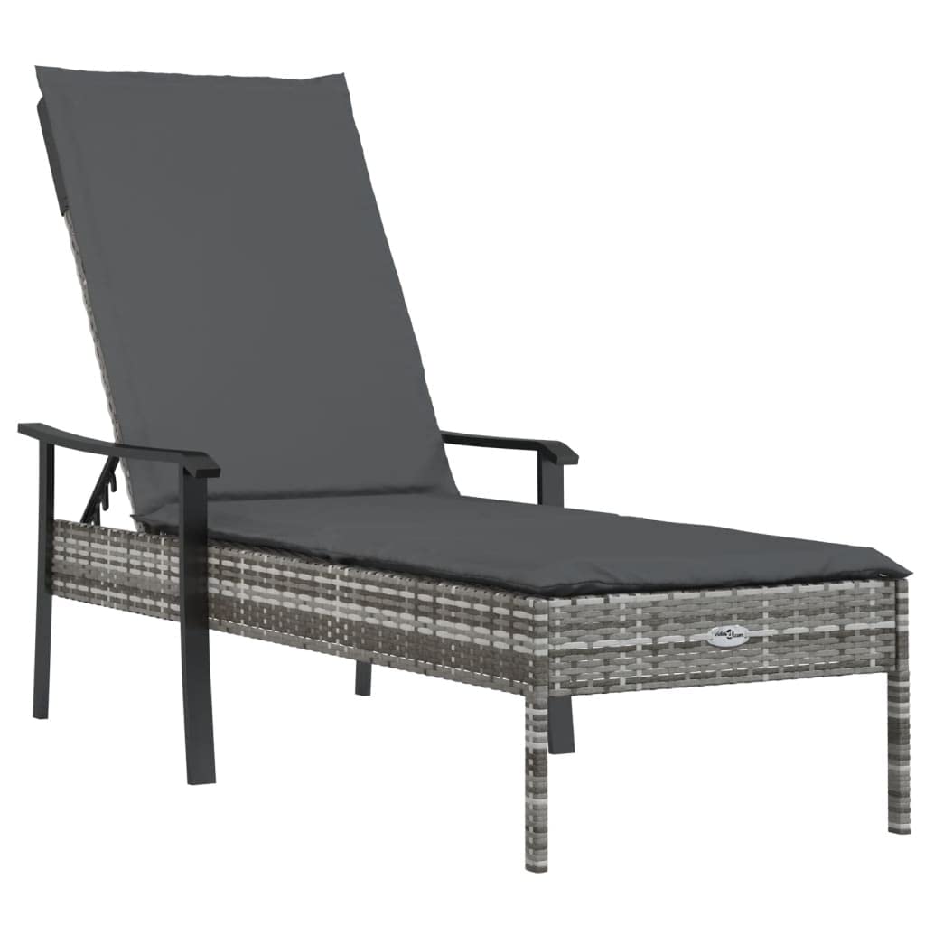 vidaXL Modern Patio Table – Anthracite Steel Lounge Set, Slatted Design, Square Shape, Outdoor Garden Coffee Table
