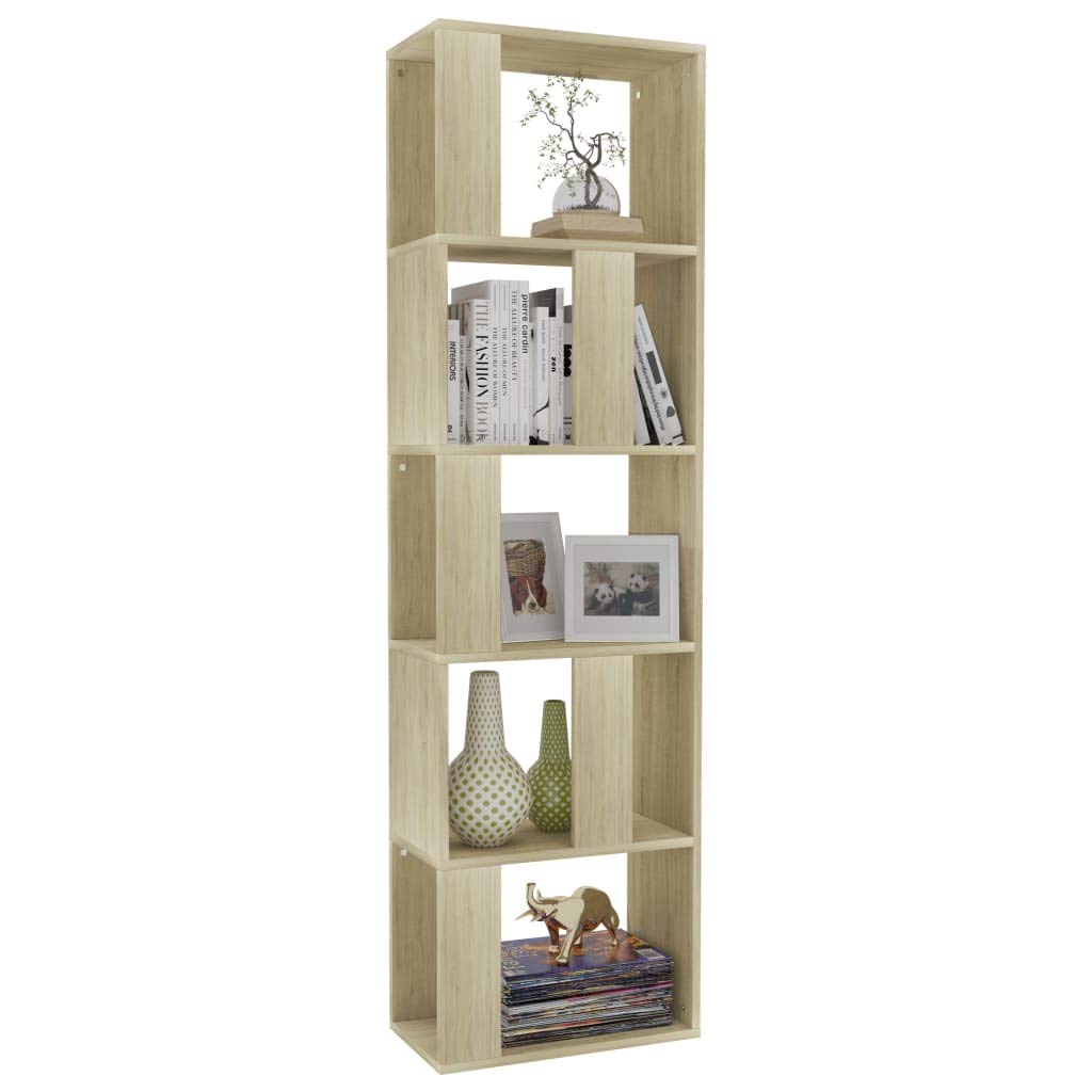 vidaXL Book Cabinet, Room Divider Bookshelf Bookcase for Office Living Room, Freestanding Shelving Unit, Modern, Sonoma Oak Engineered Wood